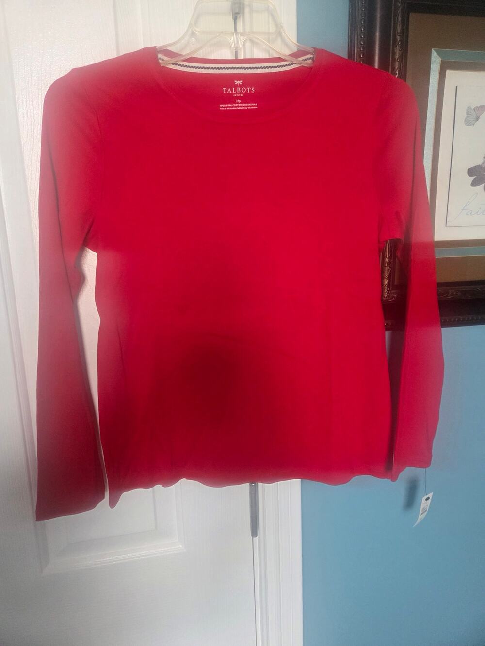 Talbots Red Long Sleeved Shirt Size MP